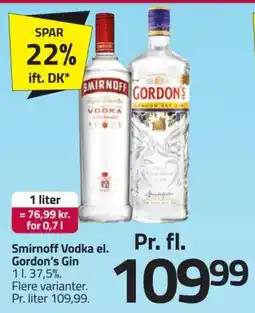 Fleggaard Smirnoff Vodka el. Gordon's Gin tilbud