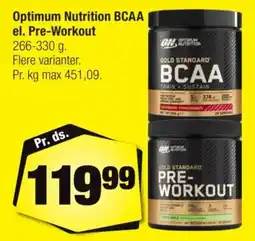 Calle Optimum Nutrition BCAA el. Pre-Workout tilbud