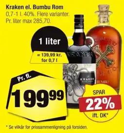 Calle Kraken el. Bumbu Rom tilbud