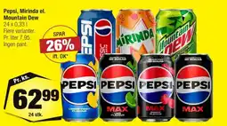 Calle Pepsi Mirinda Mountain Dew tilbud