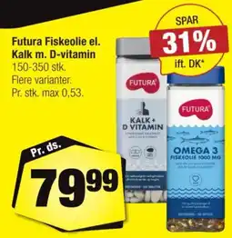 Calle Futura Fiskeolie el. Kalk m. D-vitamin tilbud