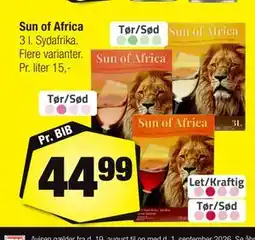 Calle Sun of Africa tilbud