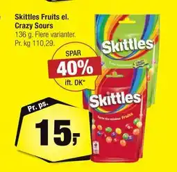 Calle Skittles Fruits el. Crazy Sours tilbud