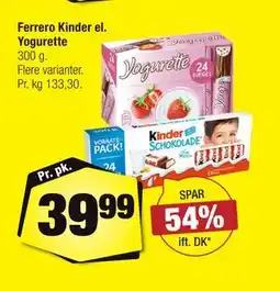 Calle Ferrero Kinder el. Yogurette tilbud