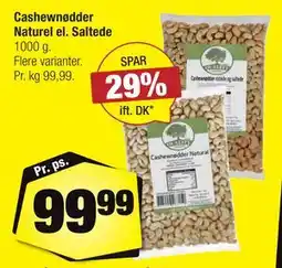 Calle Cashewnødder Naturel el. Saltede tilbud