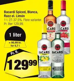 Calle Bacardi Spiced, Blanca, Razz el. Limón tilbud