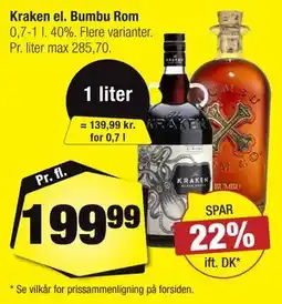 Calle Kraken el. Bumbu Rom tilbud