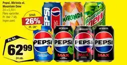 Calle Pepsi, Mirinda el. Mountain Dew tilbud
