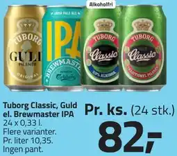 Fleggaard Tuborg Classic, Guld el. Brewmaster IPA tilbud