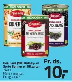 Fleggaard Beauvais ØKO Kidney- el. Sorte Bønner el. Kikærter tilbud