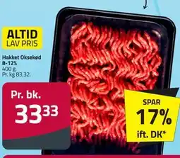 Fleggaard Hakket Oksekød 8-12% tilbud