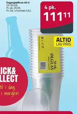 Fleggaard Engangsølkrus 40 cl tilbud