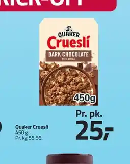 Fleggaard Quaker Cruesli tilbud
