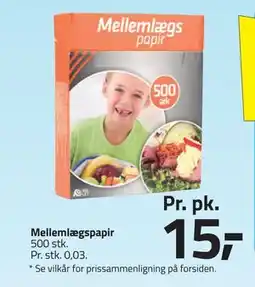 Fleggaard Mellemlægspapir tilbud