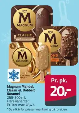 Fleggaard Magnum Mandel, Classic el. Dobbelt Karamel tilbud