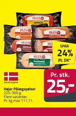 Fleggaard Højer Pålægspølser tilbud