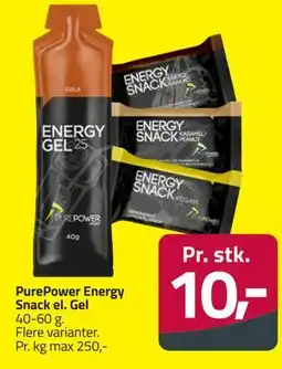 Fleggaard PurePower Energy Snack el. Gel tilbud