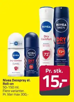 Fleggaard Nivea Deospray el. Roll-on tilbud