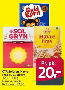 Fleggaard OTA Solgryn, Havre Fras el. Guldkorn tilbud