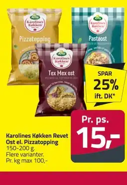 Fleggaard Karolines Køkken Revet Ost el. Pizzatopping tilbud