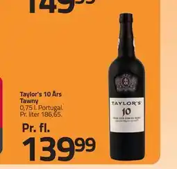 Fleggaard Taylor's 10 Års Tawny tilbud