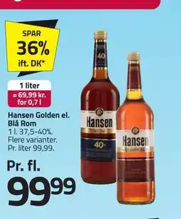 Fleggaard Hansen Golden el. Blå Rom tilbud