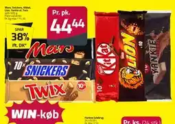 Fleggaard Mars, Snickers, Kitkat, Lion, Yankie el. Twix tilbud