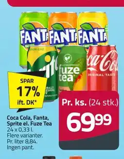 Fleggaard Coca Cola, Fanta, Sprite el. Fuze Tea tilbud