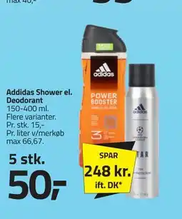 Fleggaard Addidas Shower el. Deodorant tilbud