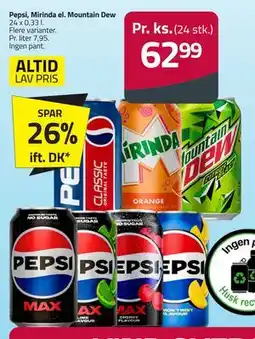 Fleggaard Pepsi, Mirinda el. Mountain Dew tilbud