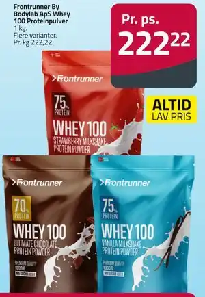 Fleggaard Frontrunner By Bodylab ApS Whey 100 Proteinpulver tilbud