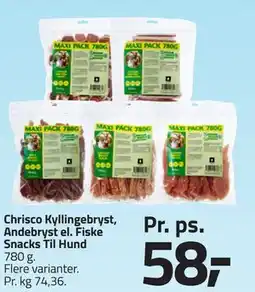 Fleggaard Chrisco Kyllingebryst, Andebryst el. Fiske Snacks Til Hund tilbud