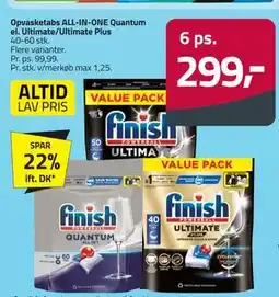 Fleggaard Opvasketabs ALL-IN-ONE Quantum el. Ultimate/Ultimate Plus tilbud
