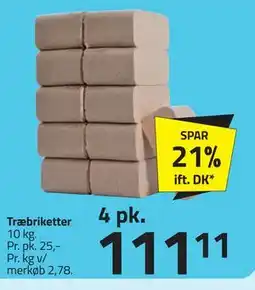 Fleggaard Træbriketter tilbud