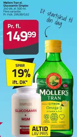 Fleggaard Møllers Tran el. Glucosamin Simplex tilbud