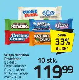 Fleggaard Wispy Nutrition Proteinbar tilbud