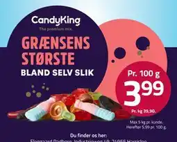 Fleggaard CandyKing GRÆNSENS STØRSTE BLAND SELV SLIK tilbud