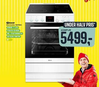 Skousen Gram komfur 16KP663 tilbud