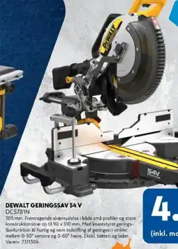 Davidsen DeWalt geringssav 54 v tilbud