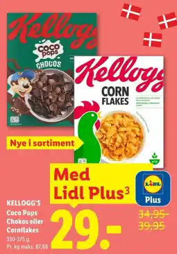 Lidl Kellogg's Coco Pops Chokos eller Cornflakes tilbud