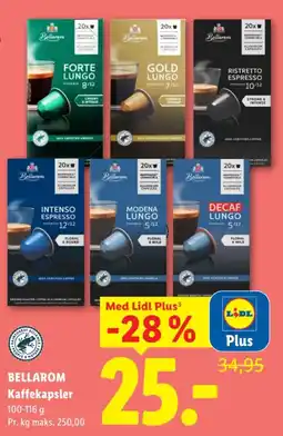 Lidl Bellarom Kaffekapsler tilbud