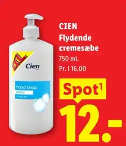 Lidl Cien flydende cremesæbe tilbud