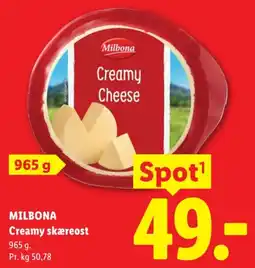 Lidl Milbona Creamy skæreost tilbud