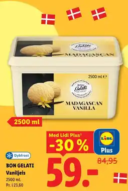 Lidl Bon Gelati Vaniljeis tilbud