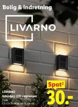 Lidl Livarno udendørs led-væglamper tilbud