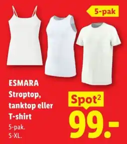 Lidl Esmara stroptop, tanktop eller t-shirt tilbud