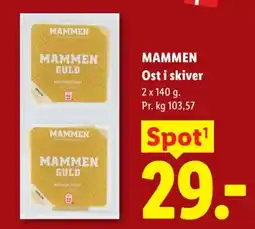 Lidl Mammen ost i skiver tilbud