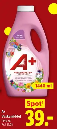 Lidl A+ Vaskemiddel tilbud