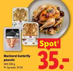 Lidl Poussin marineret butterfly poussin tilbud