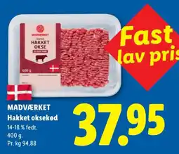 Lidl Madværket Hakket Oksekød tilbud